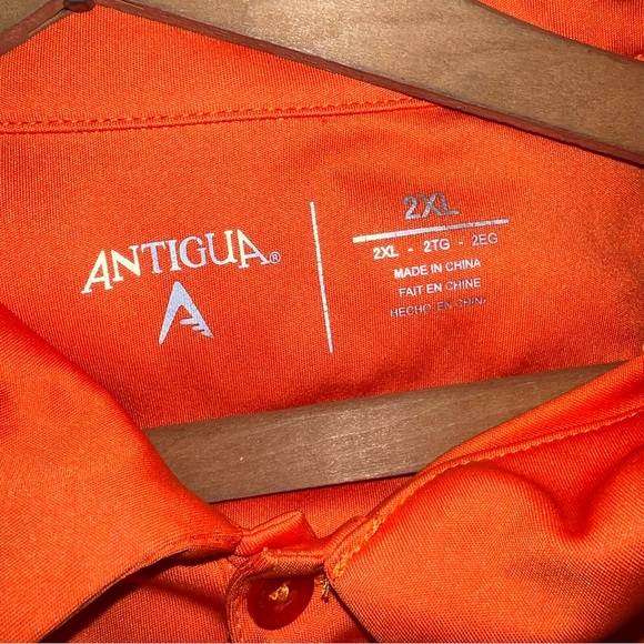 Antigua Denver Broncos Polo Shirt NFL Football Orange Sz 2XL Embroidered Logo - Picture 6 of 8